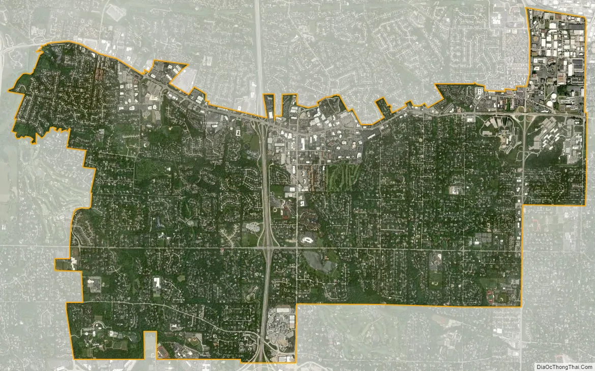 Map of Creve Coeur city, Missouri