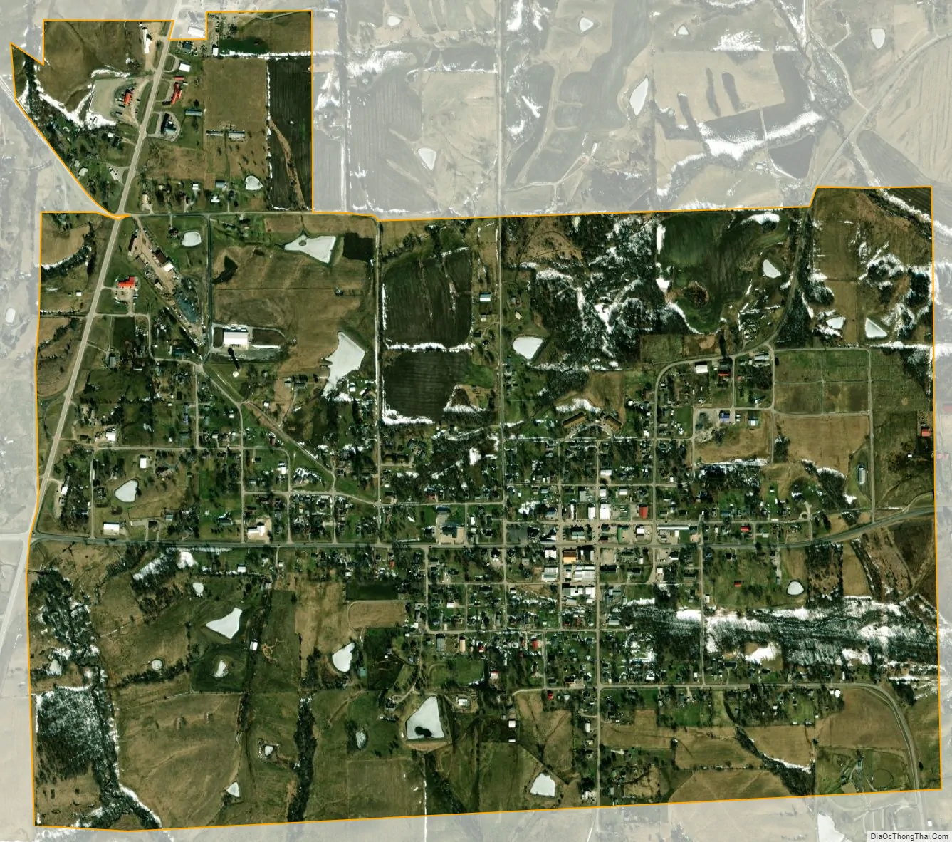 Map of Lancaster city, Missouri