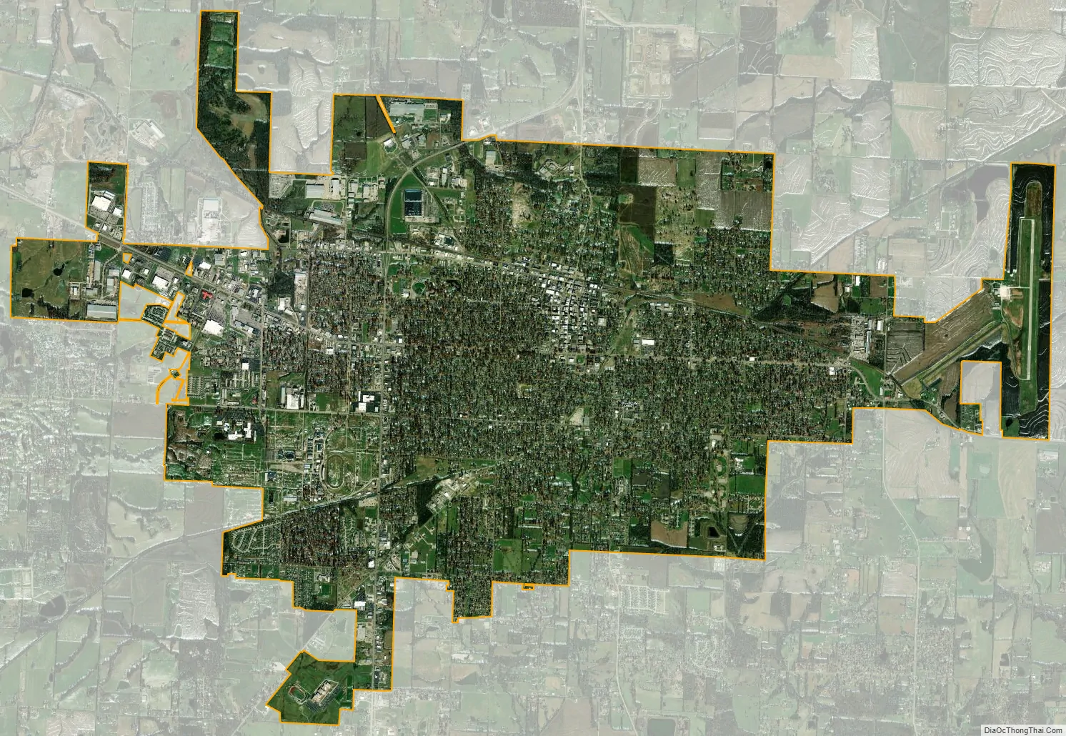Map of Sedalia city, Missouri
