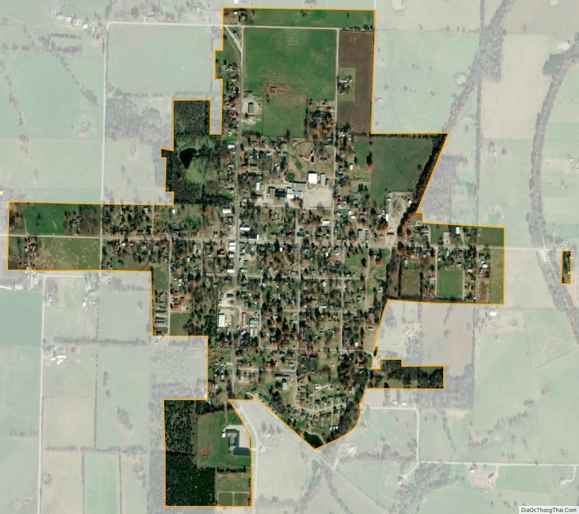 Map of Walnut Grove city, Missouri