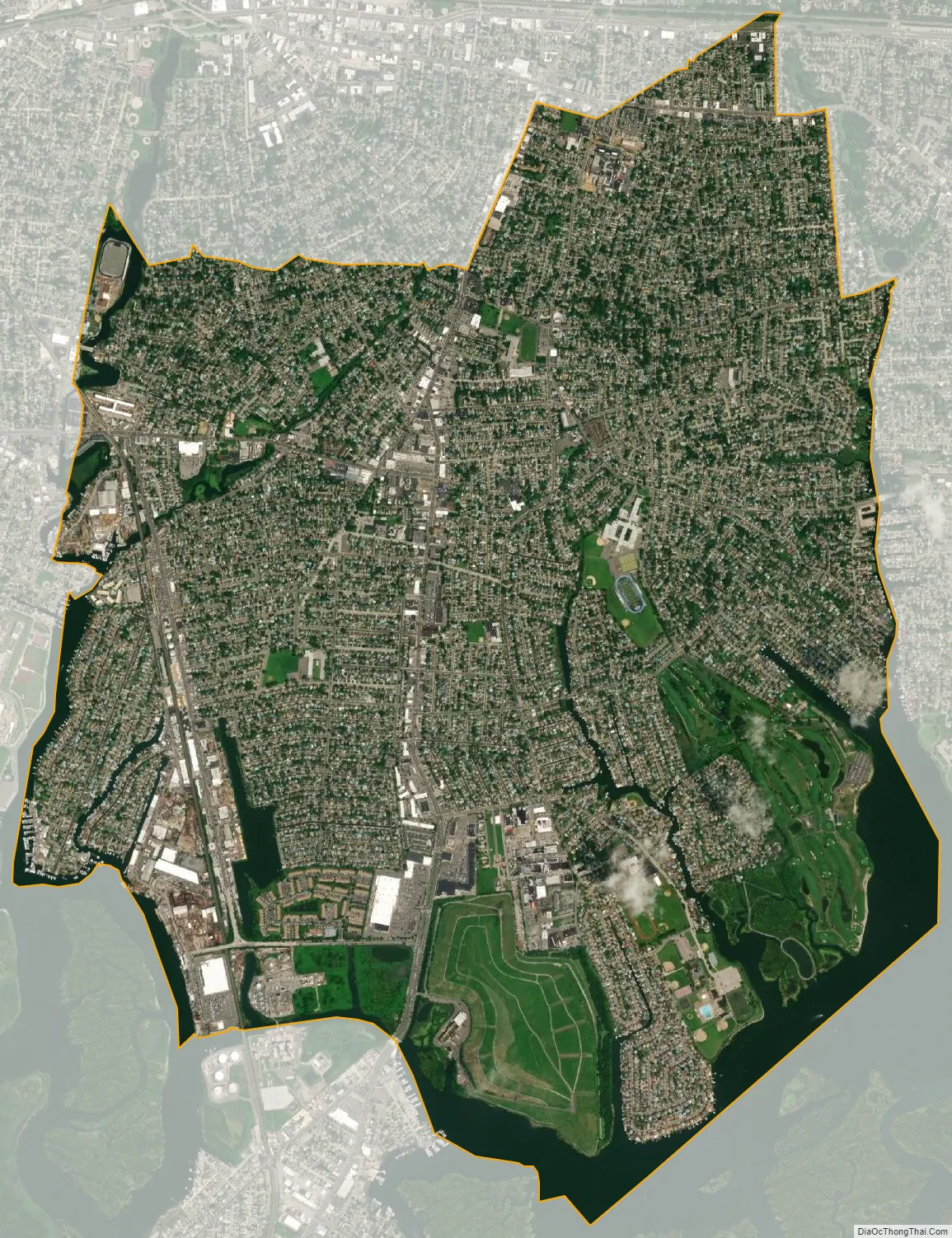 Map of Oceanside CDP, New York