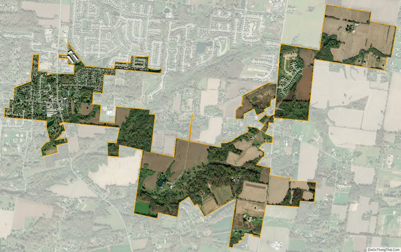 Map of Maineville village