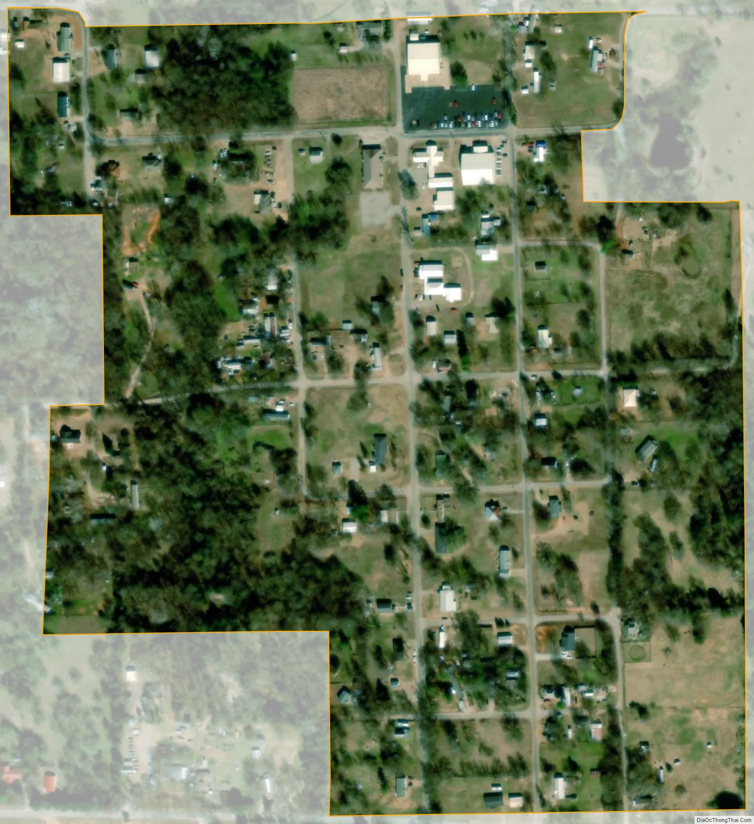 Map of Kemp town, Oklahoma
