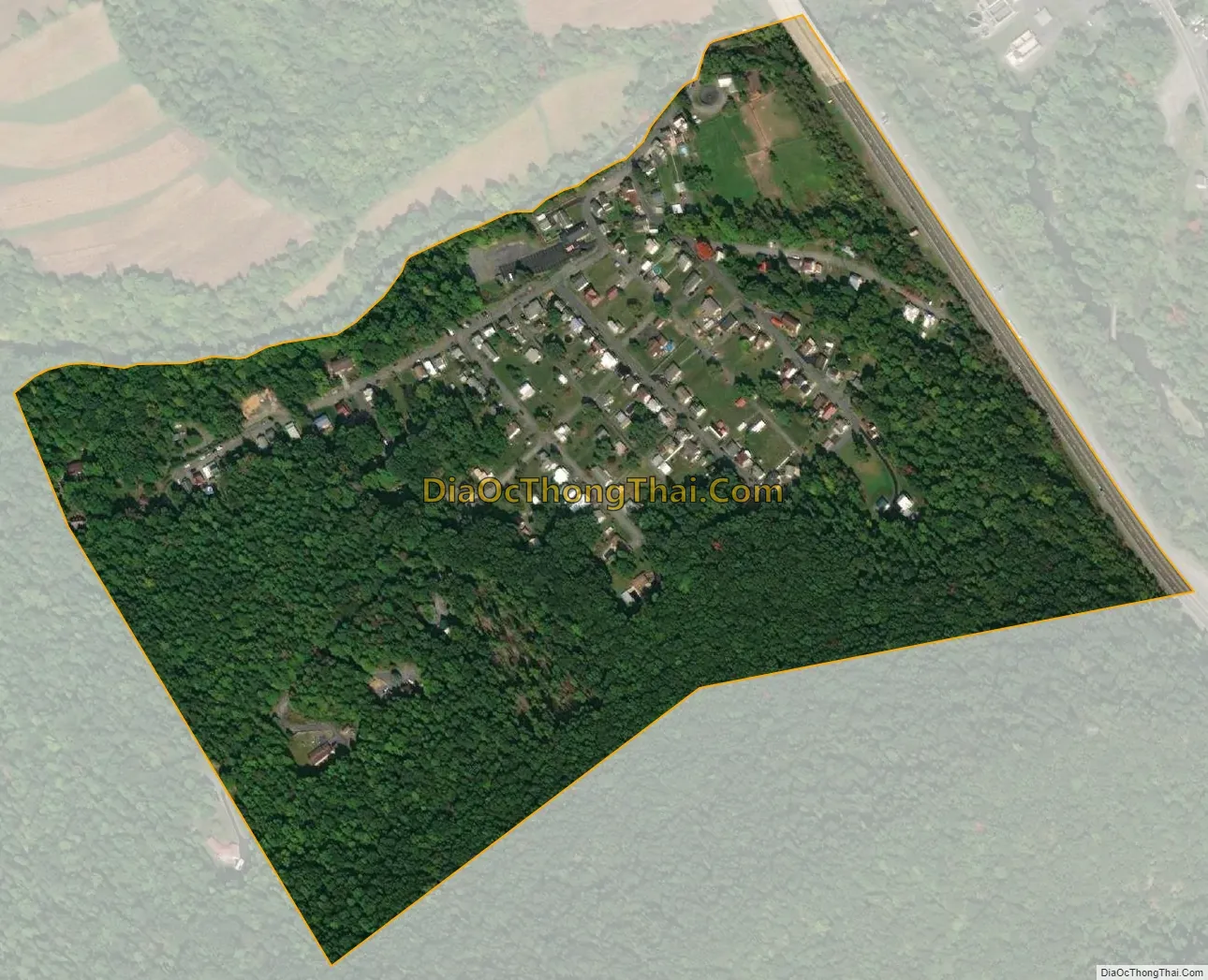 Map of Lumber City CDP, Pennsylvania