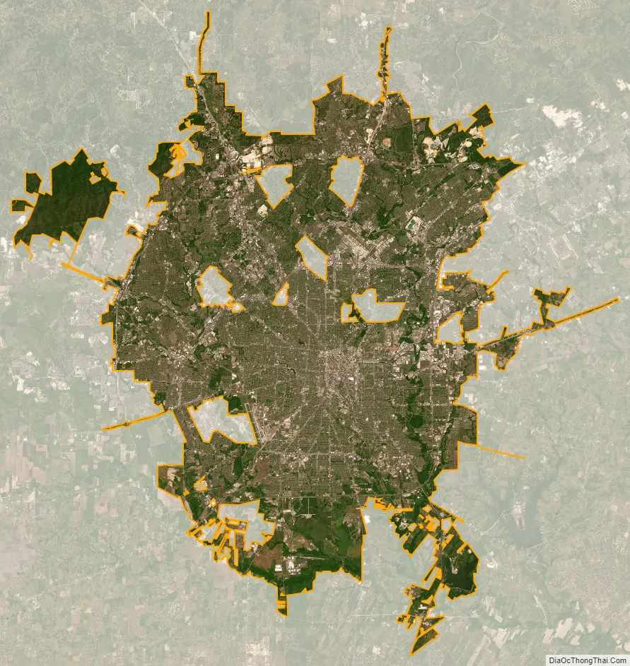 Satellite map of San Antonio