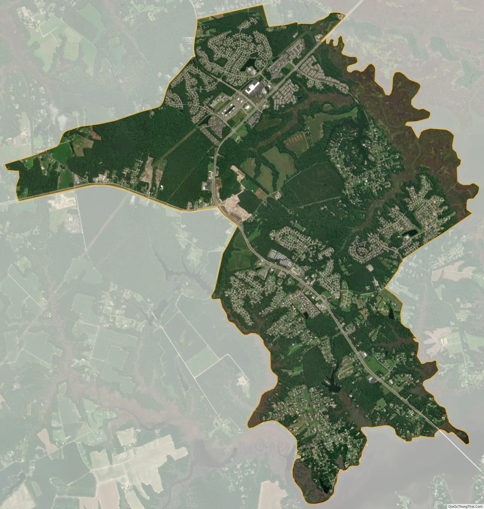 Map of Carrollton CDP, Virginia