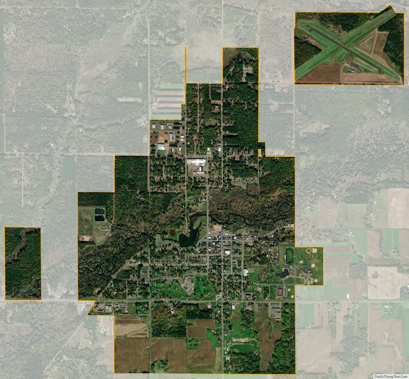 Map of Grantsburg village