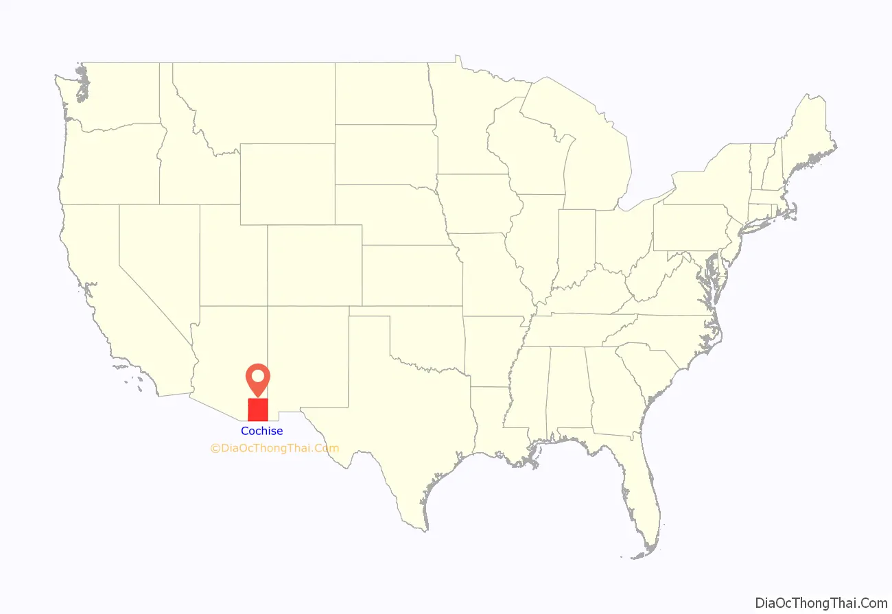 Cochise County location on the U.S. Map. Where is Cochise County.