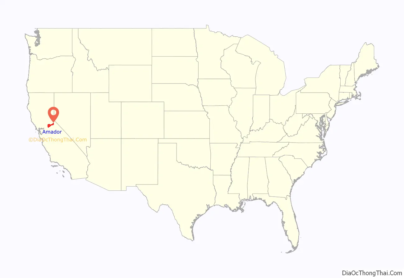 Amador County location on the U.S. Map. Where is Amador County.