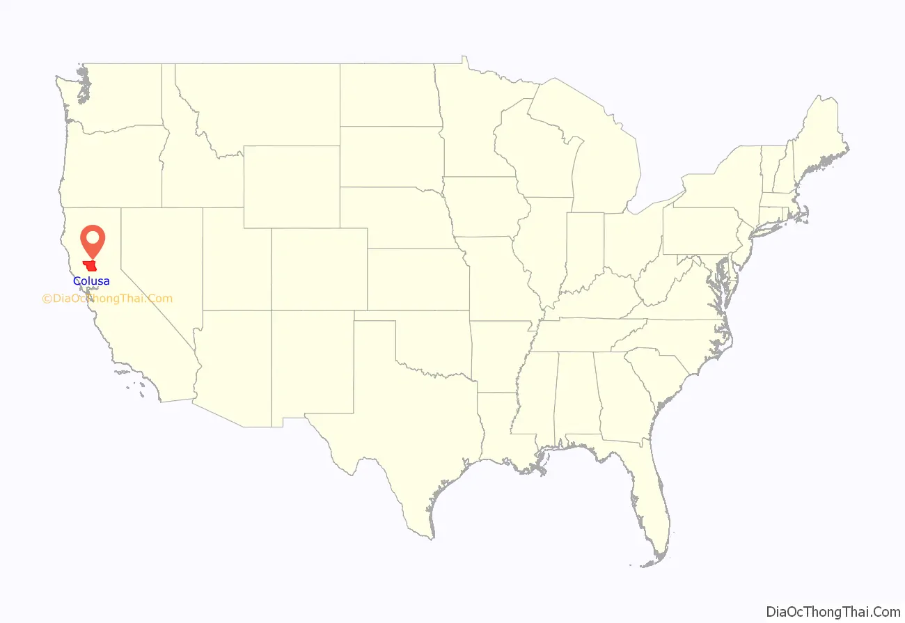 Colusa County location on the U.S. Map. Where is Colusa County.