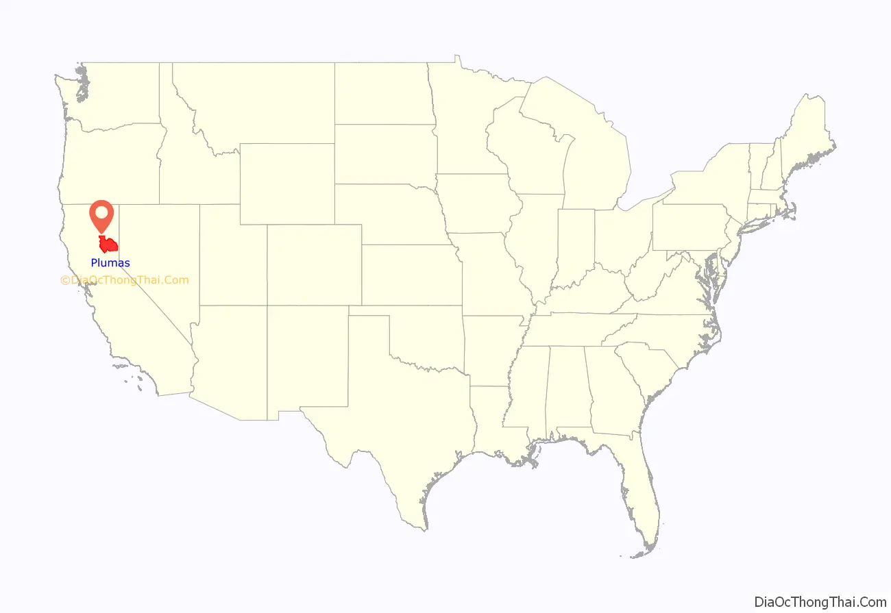 Plumas County location on the U.S. Map. Where is Plumas County.