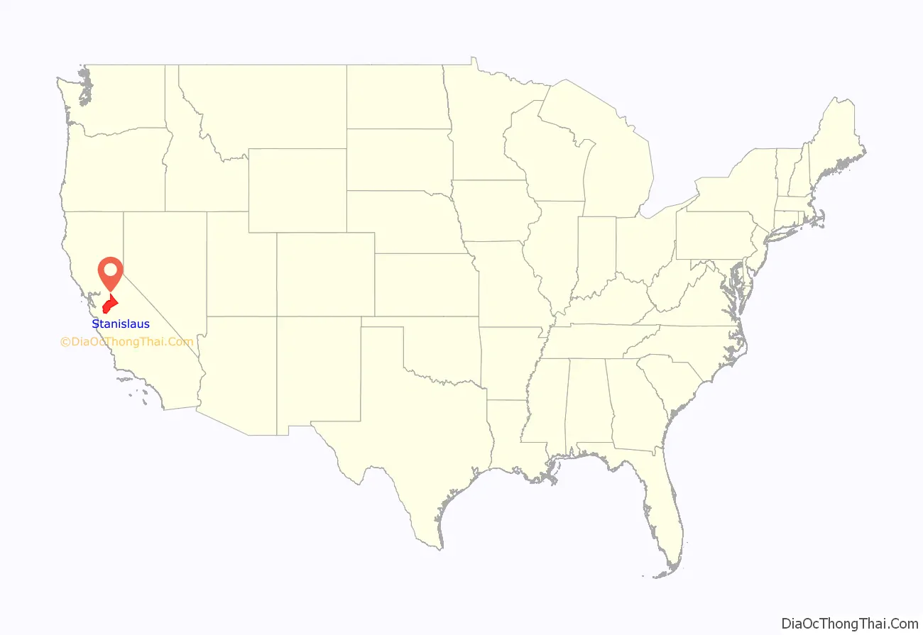 Stanislaus County location on the U.S. Map. Where is Stanislaus County.