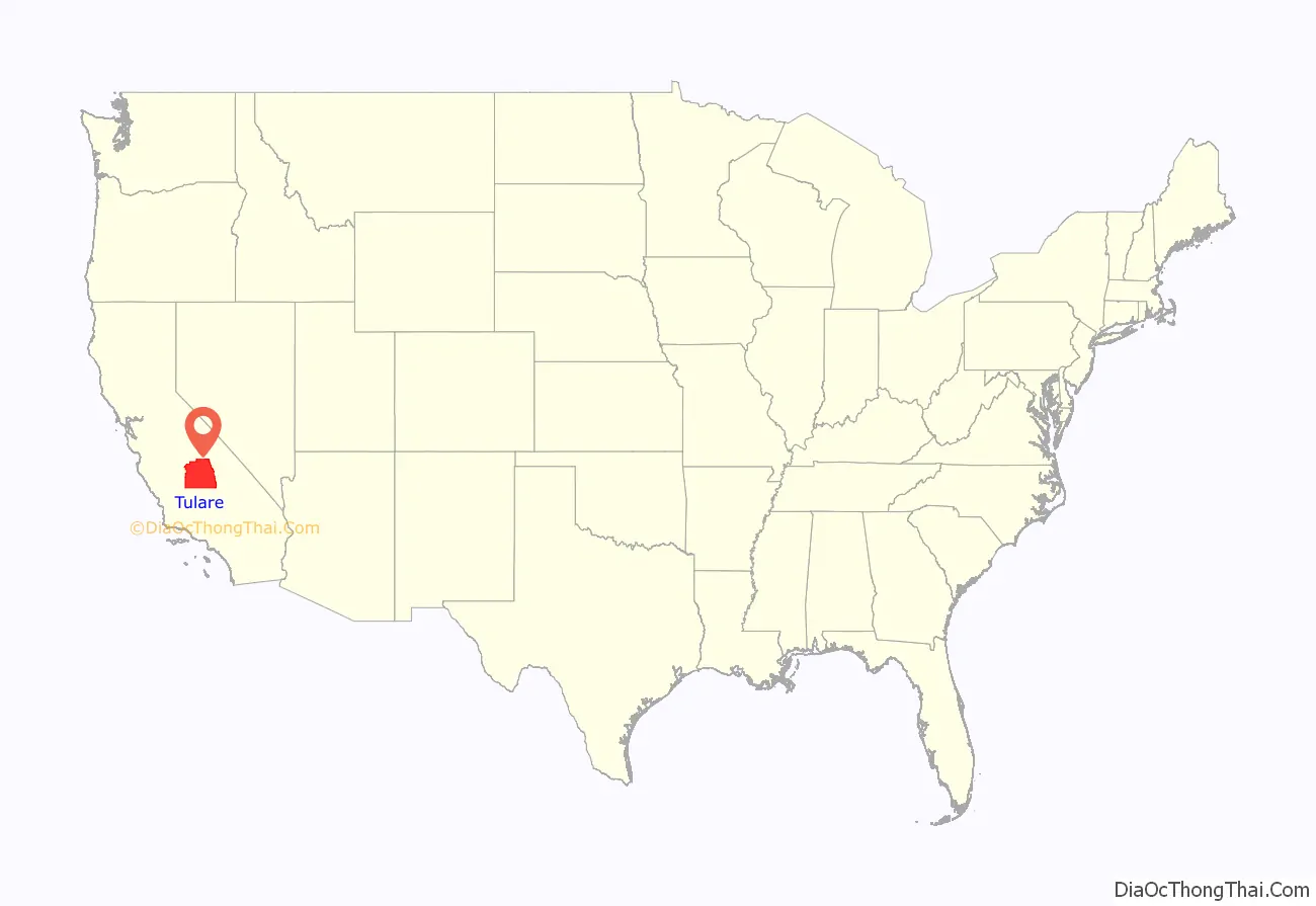 Tulare County location on the U.S. Map. Where is Tulare County.