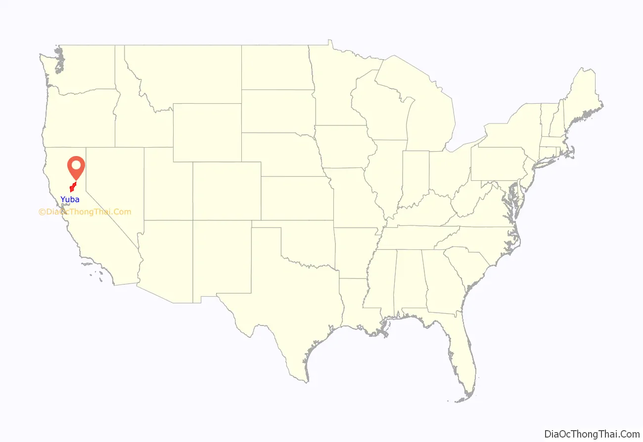 Yuba County location on the U.S. Map. Where is Yuba County.