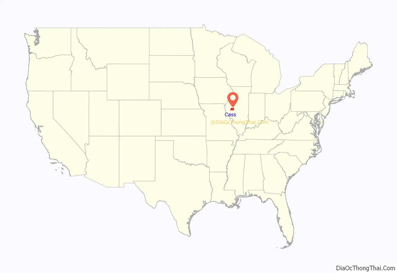 Cass County location on the U.S. Map. Where is Cass County.
