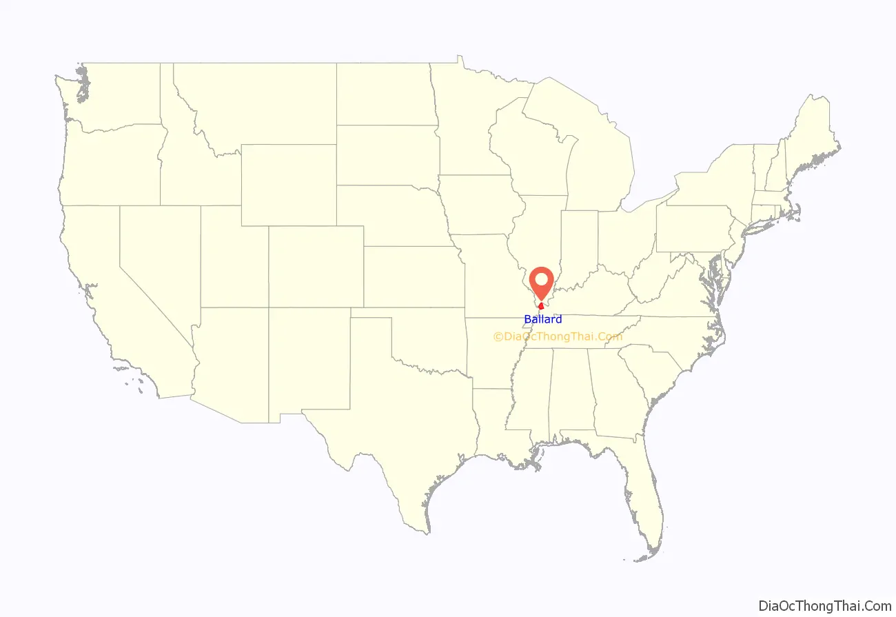 Ballard County location on the U.S. Map. Where is Ballard County.
