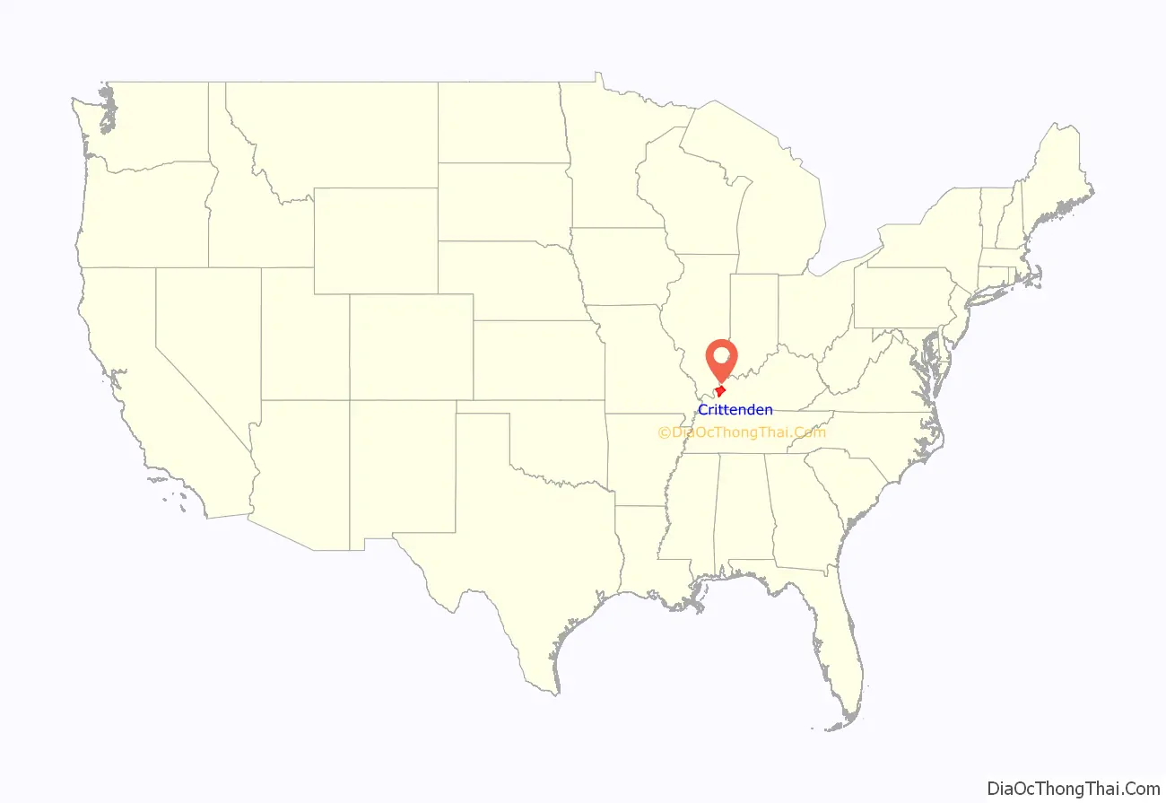Crittenden County location on the U.S. Map. Where is Crittenden County.
