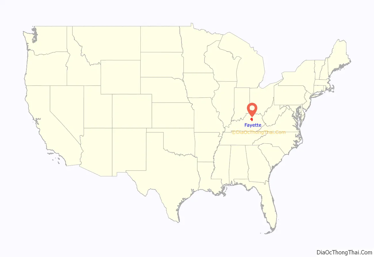 Fayette County location on the U.S. Map. Where is Fayette County.