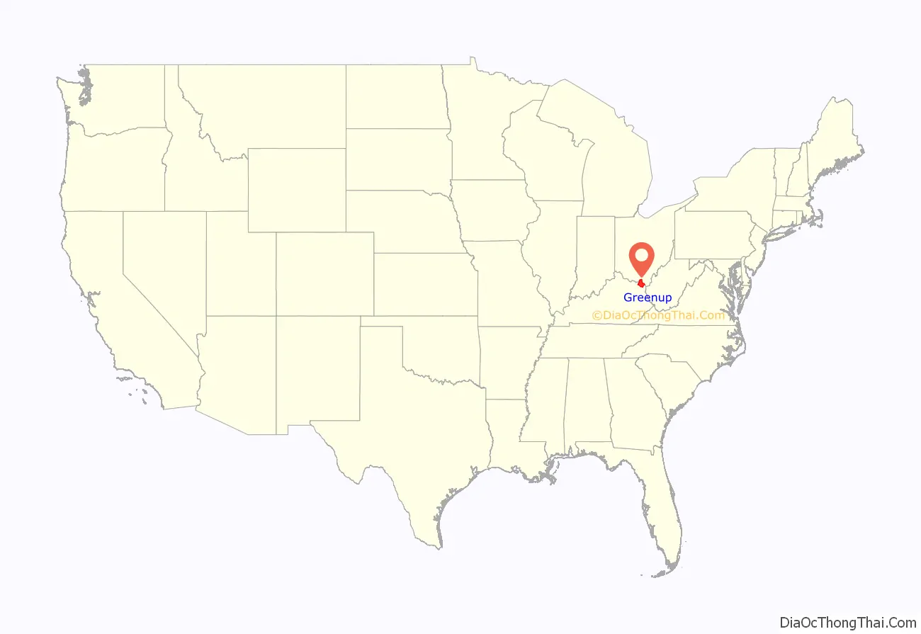 Greenup County location on the U.S. Map. Where is Greenup County.