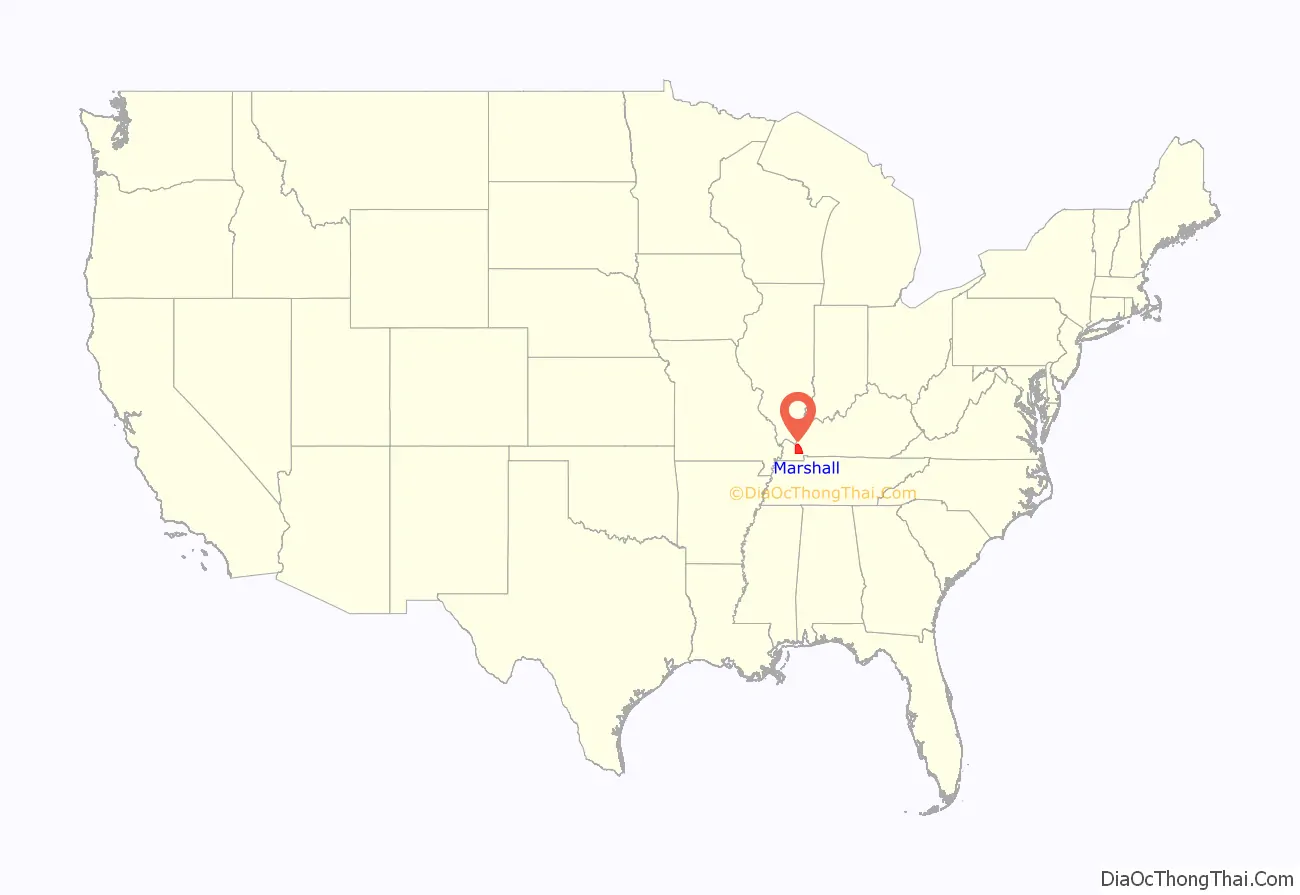 Marshall County location on the U.S. Map. Where is Marshall County.