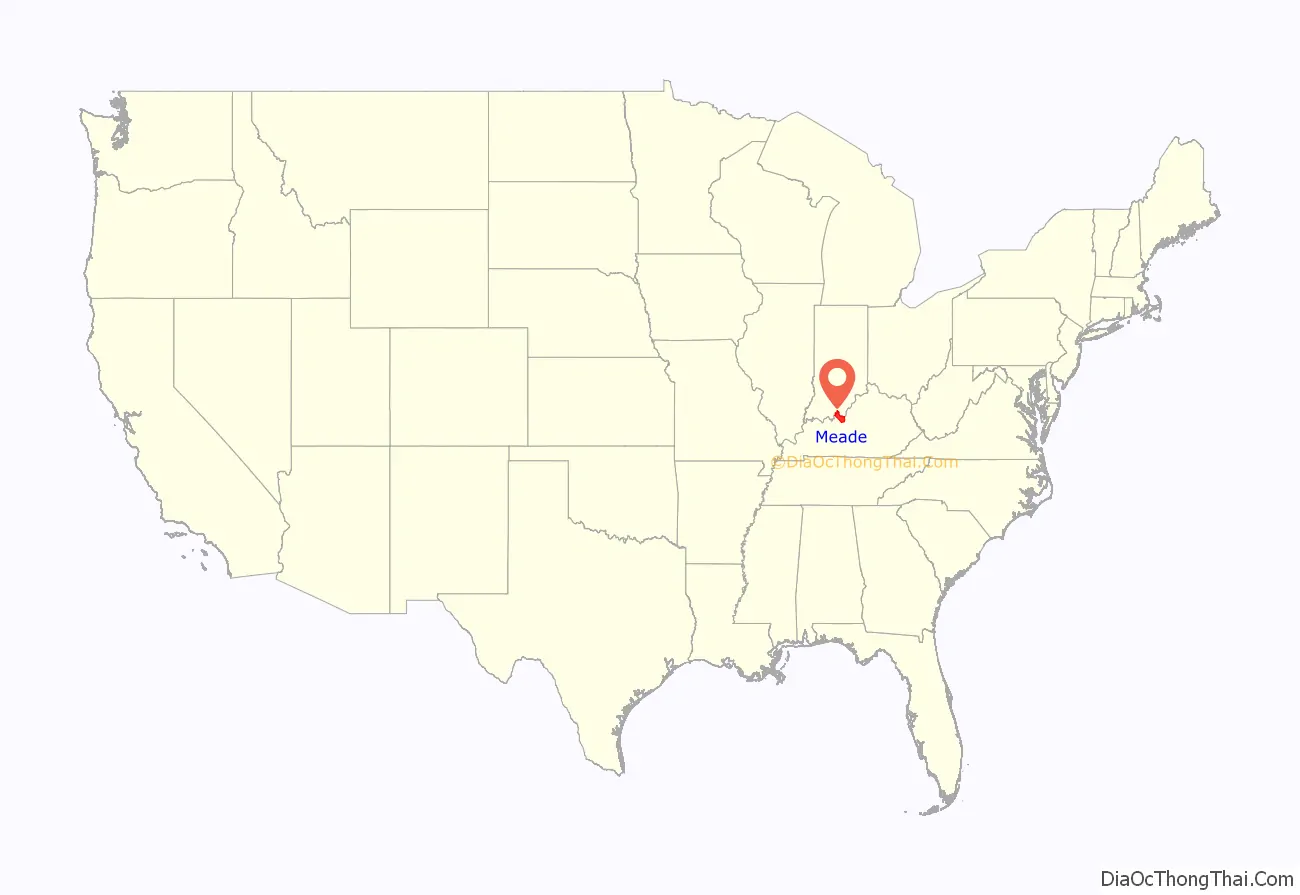 Meade County location on the U.S. Map. Where is Meade County.
