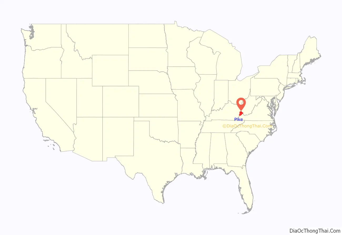Pike County location on the U.S. Map. Where is Pike County.