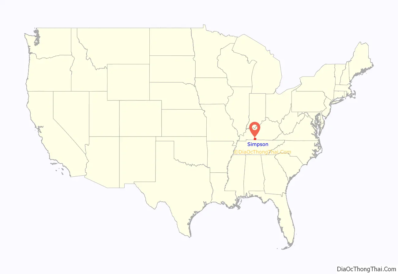 Simpson County location on the U.S. Map. Where is Simpson County.