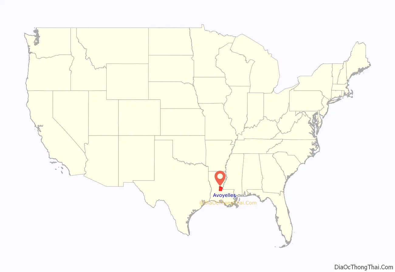 Avoyelles Parish location on the U.S. Map. Where is Avoyelles Parish.