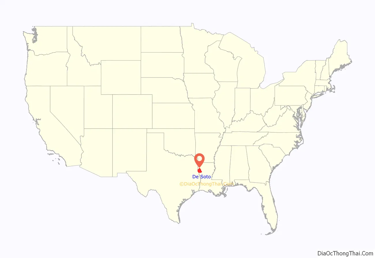 De Soto Parish location on the U.S. Map. Where is De Soto Parish.