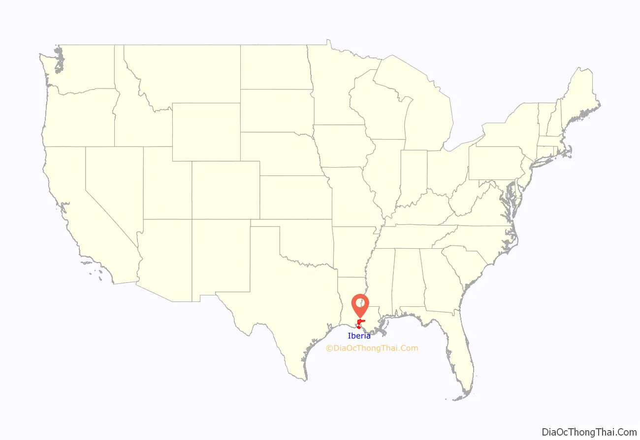 Iberia Parish location on the U.S. Map. Where is Iberia Parish.