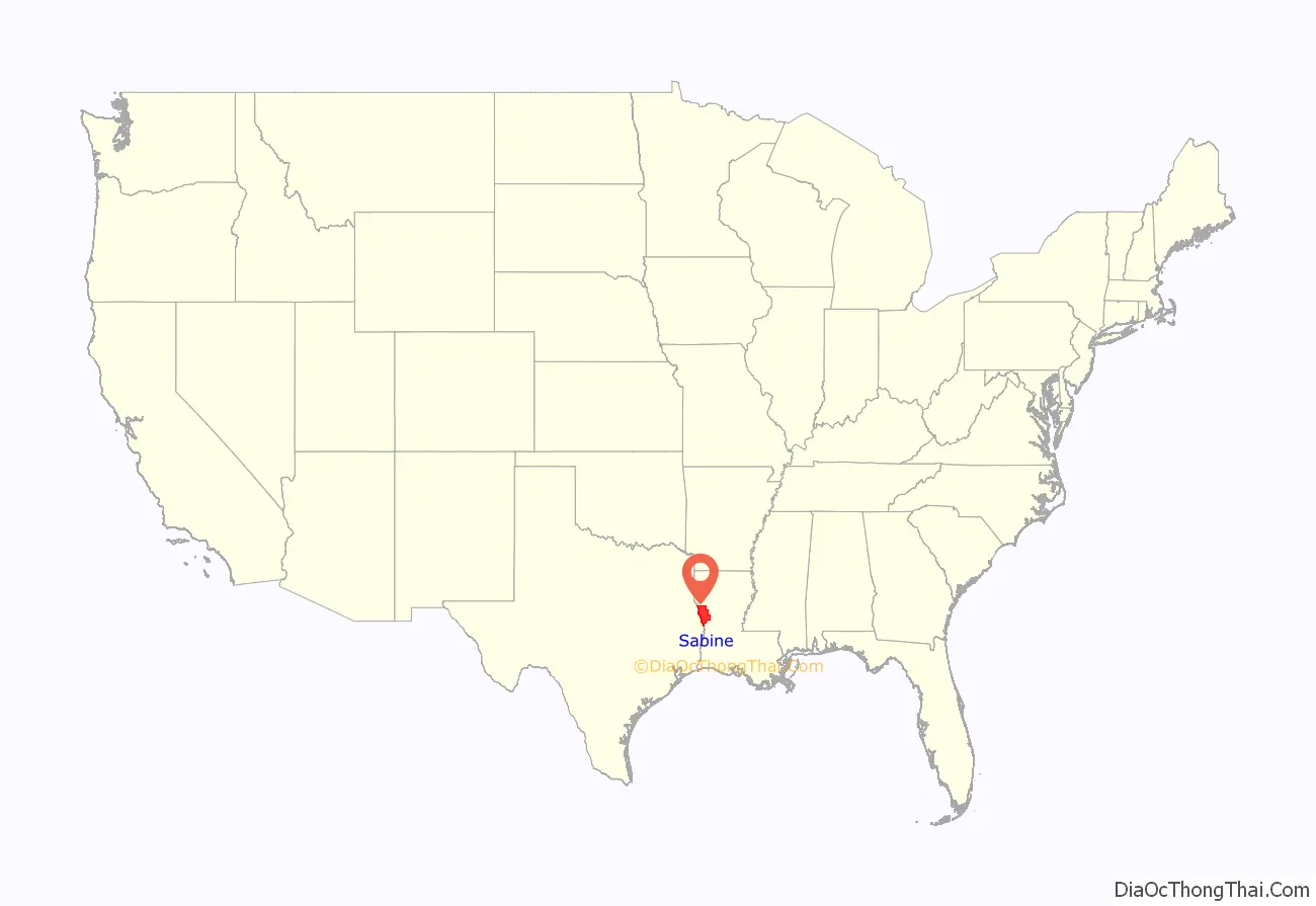 Sabine Parish location on the U.S. Map. Where is Sabine Parish.