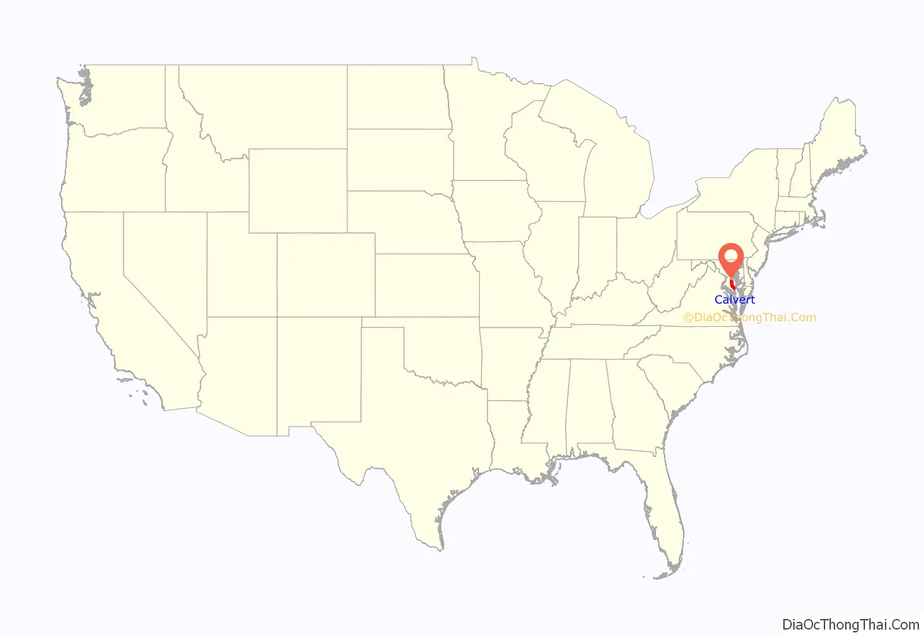 Calvert County location on the U.S. Map. Where is Calvert County.