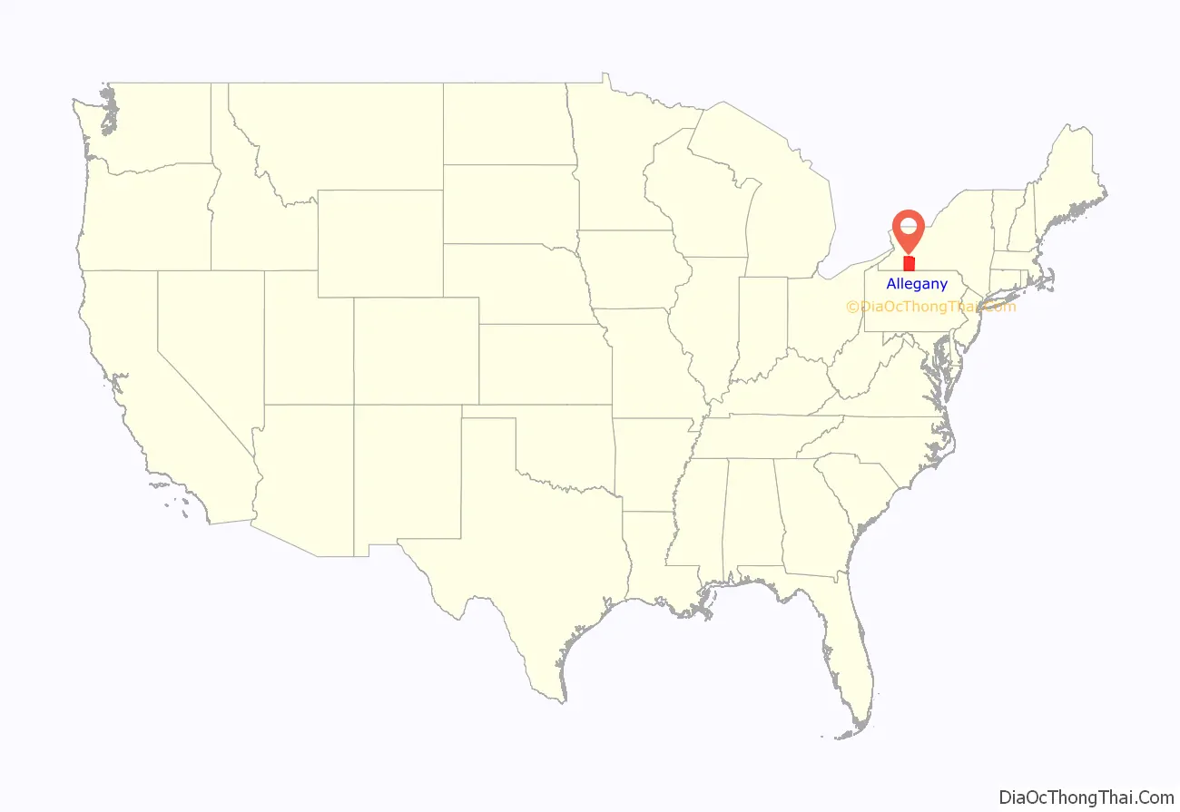 Allegany County location on the U.S. Map. Where is Allegany County.