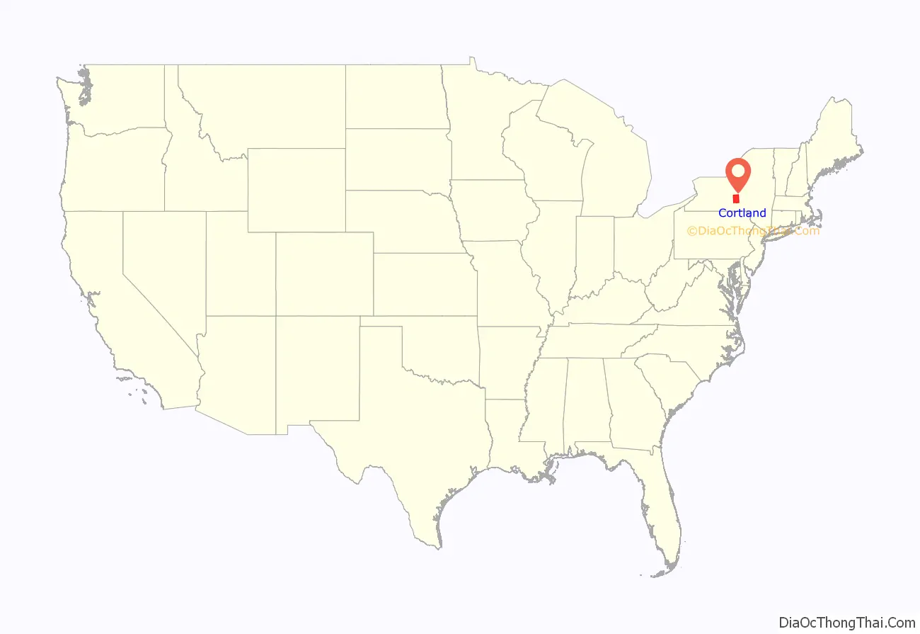 Cortland County location on the U.S. Map. Where is Cortland County.