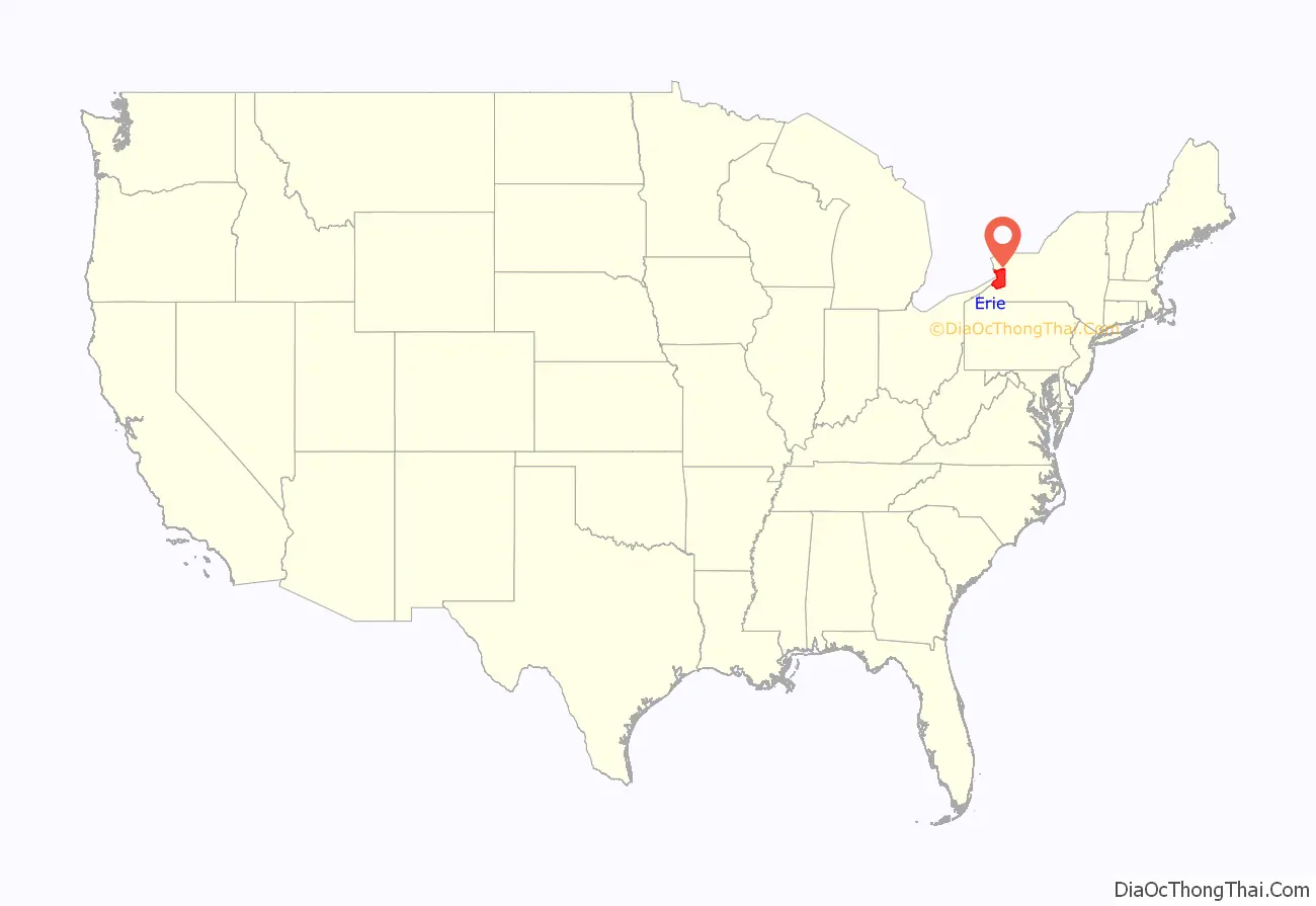 Erie County location on the U.S. Map. Where is Erie County.
