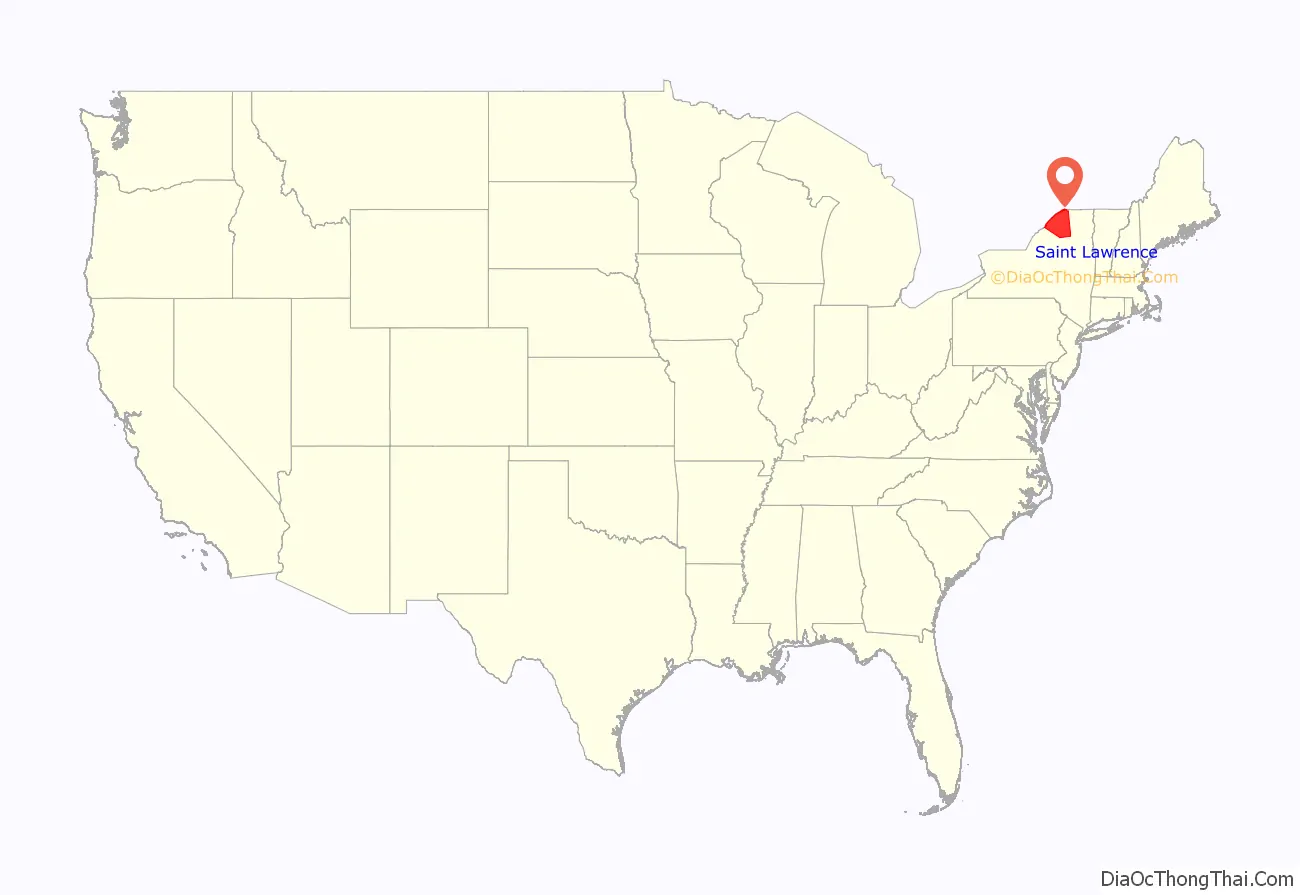St. Lawrence County location on the U.S. Map. Where is St. Lawrence County.