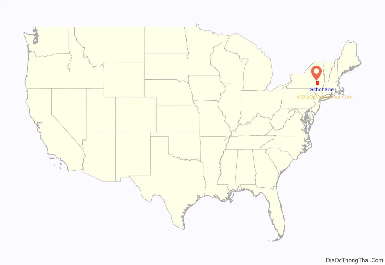 Schoharie County location on the U.S. Map. Where is Schoharie County.