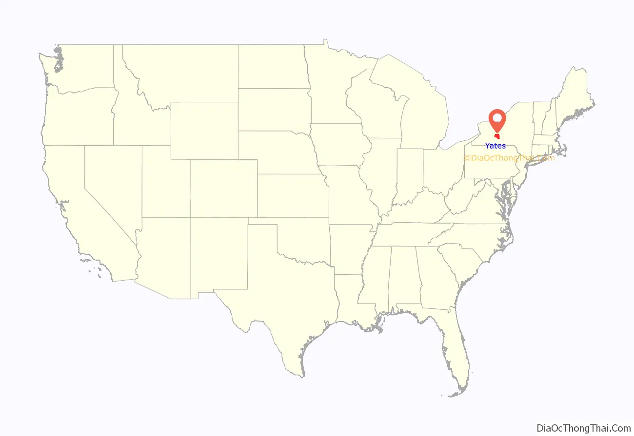 Yates County location on the U.S. Map. Where is Yates County.