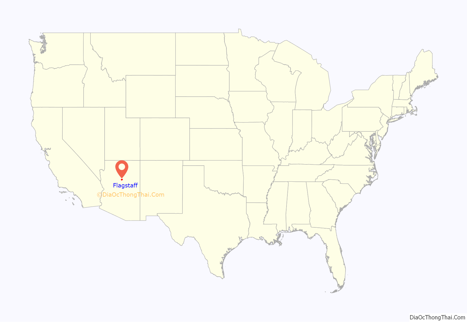 Flagstaff location on the U.S. Map. Where is Flagstaff city.