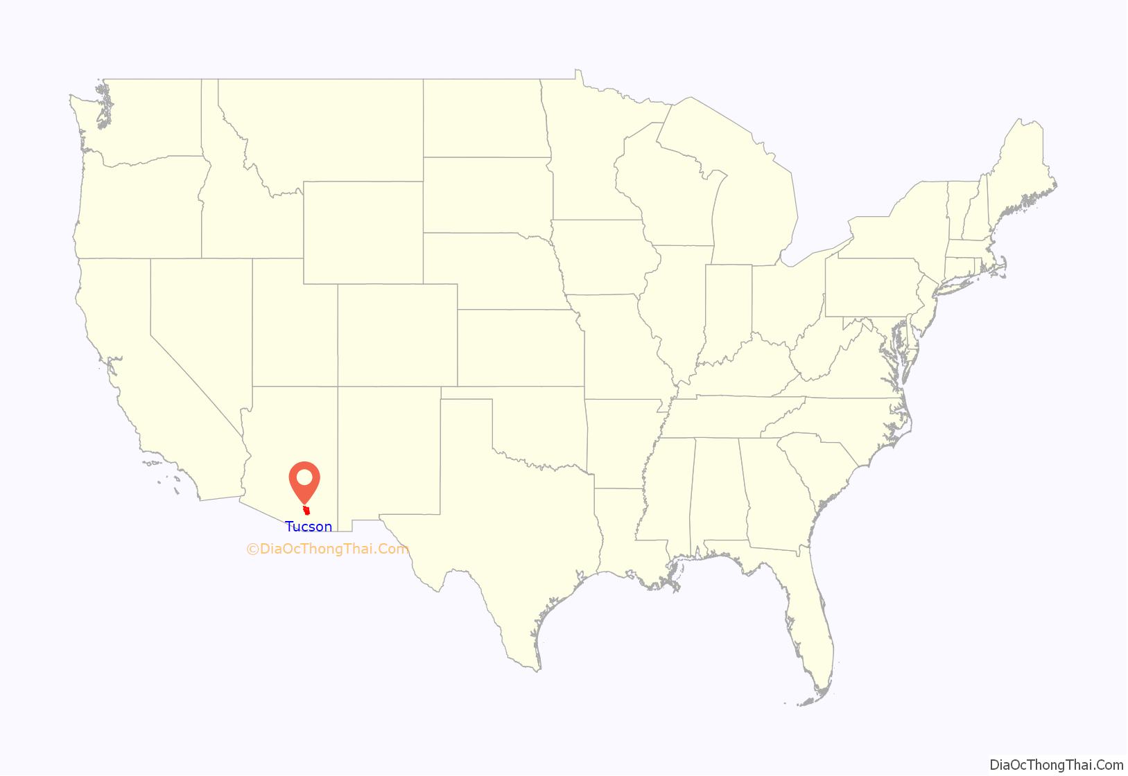 Tucson location on the U.S. Map. Where is Tucson city.