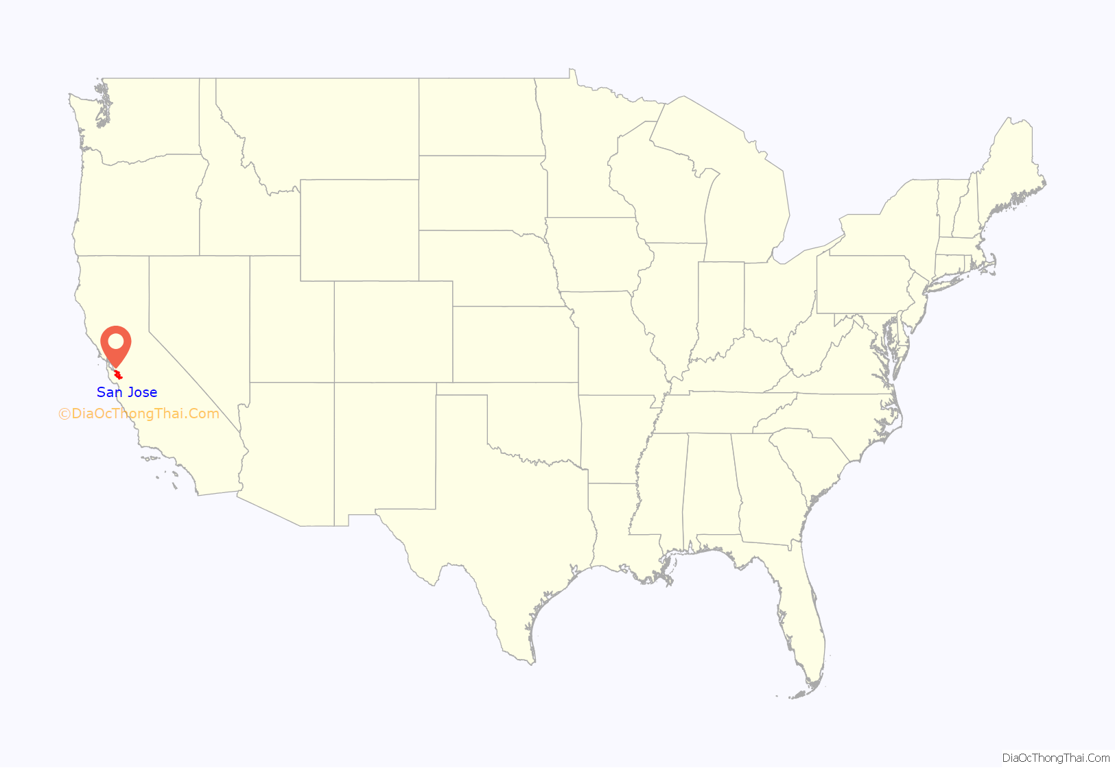 San Jose location on the U.S. Map. Where is San Jose city.
