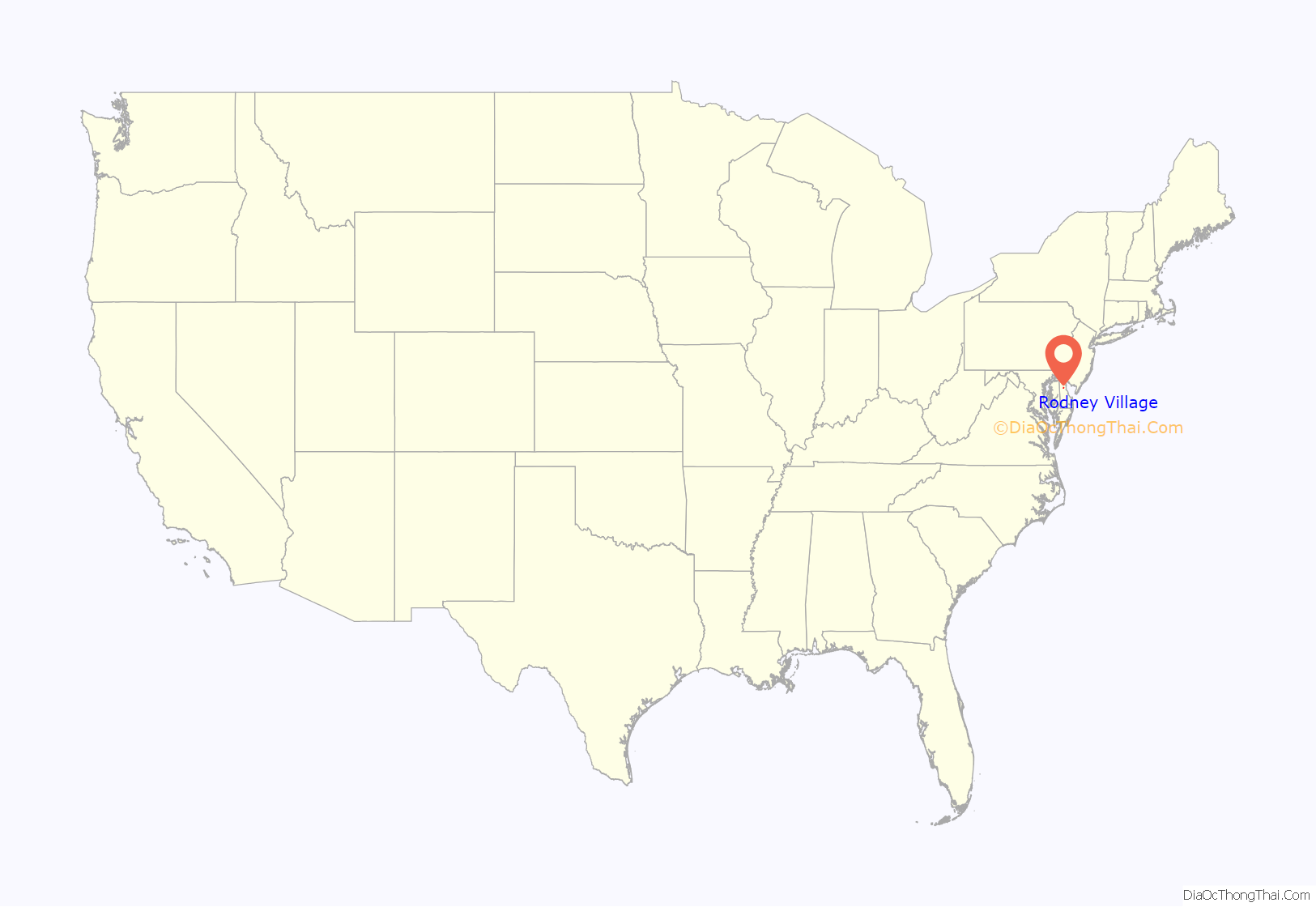 Map of Rodney Village CDP