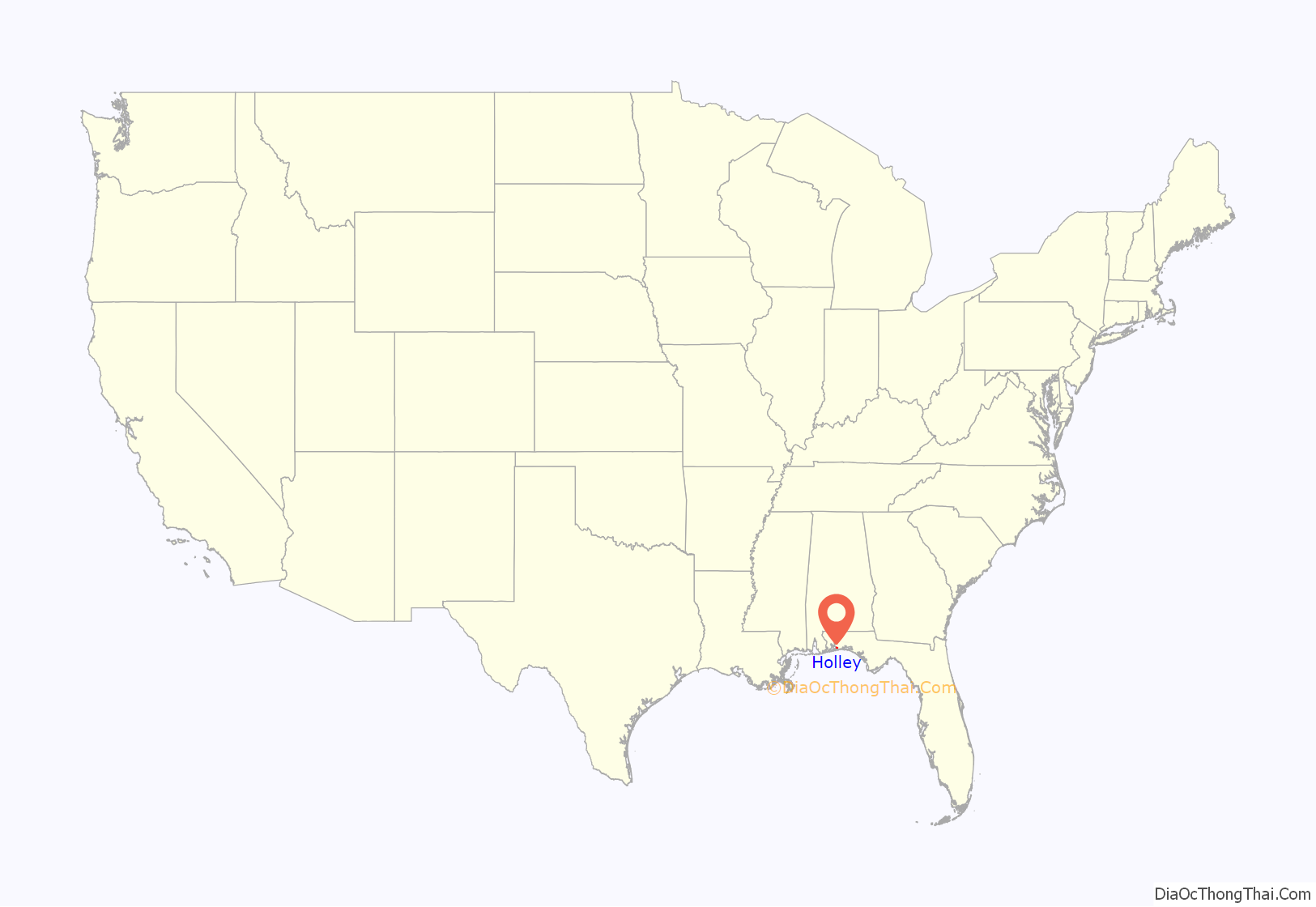 Map of Holley CDP, Florida