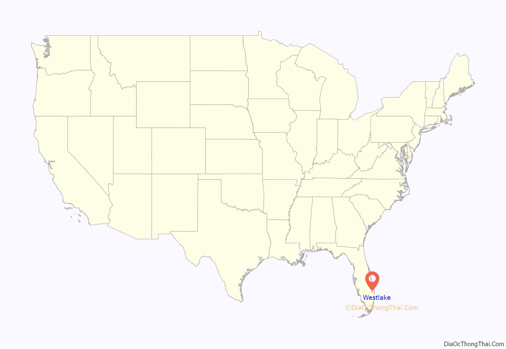 Map of Westlake city, Florida