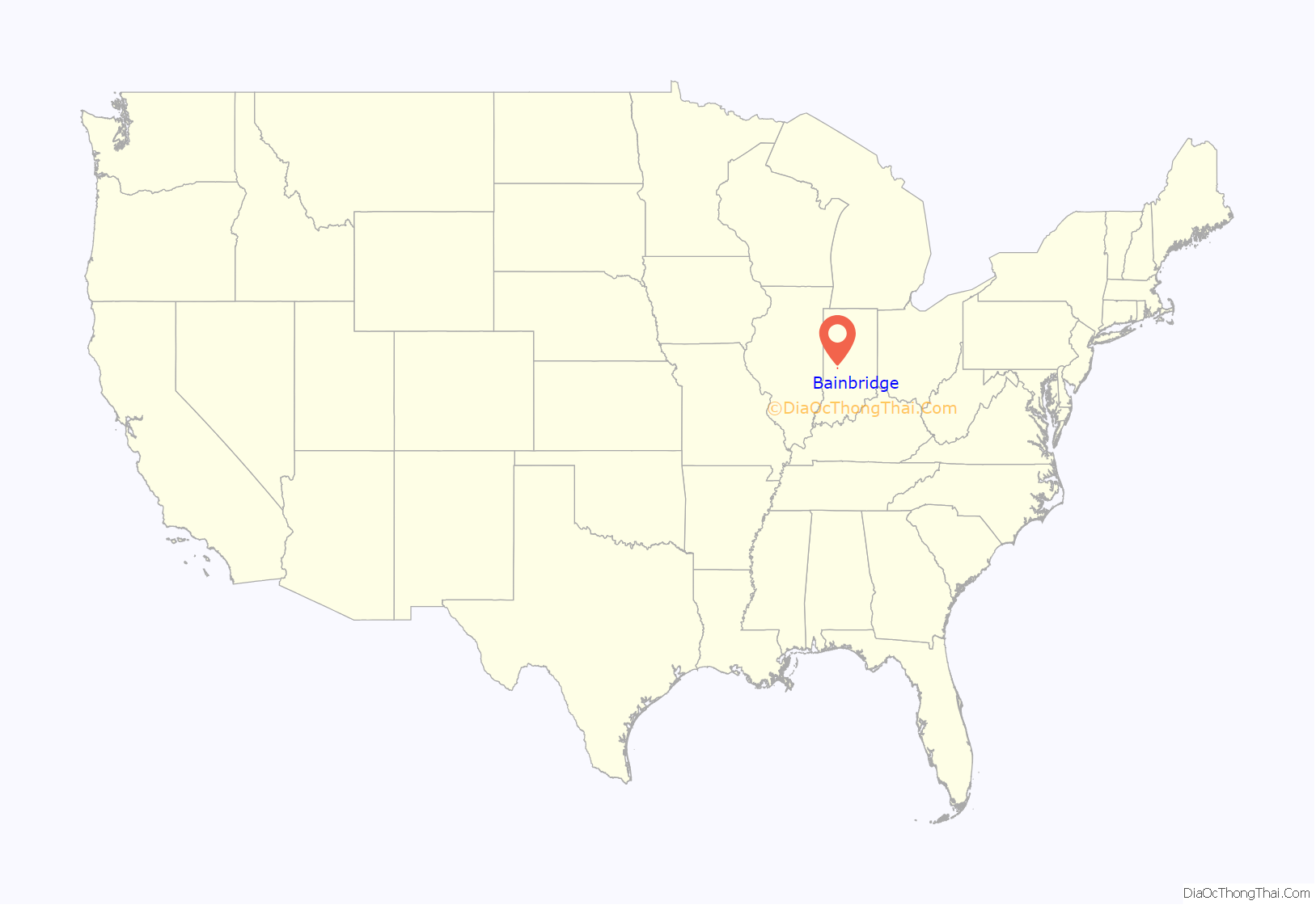 Map Of Bainbridge Town Indiana