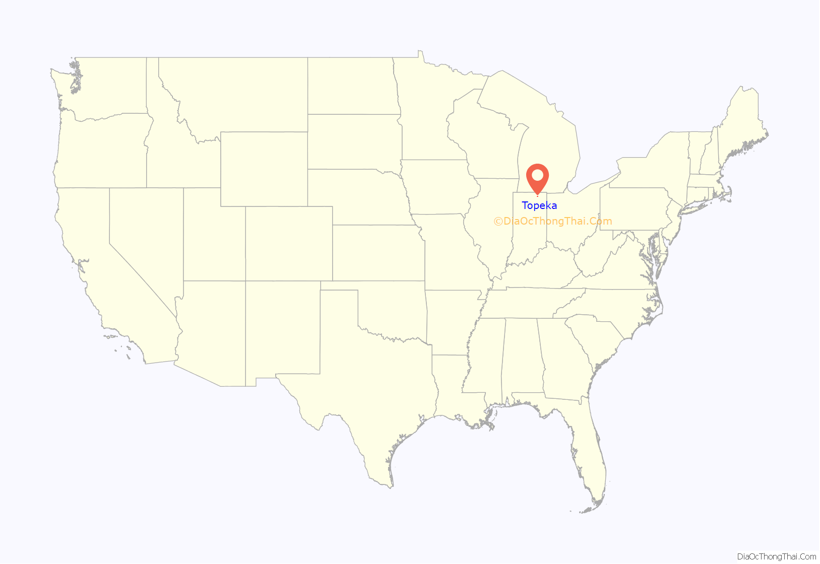 Map of Topeka town, Indiana