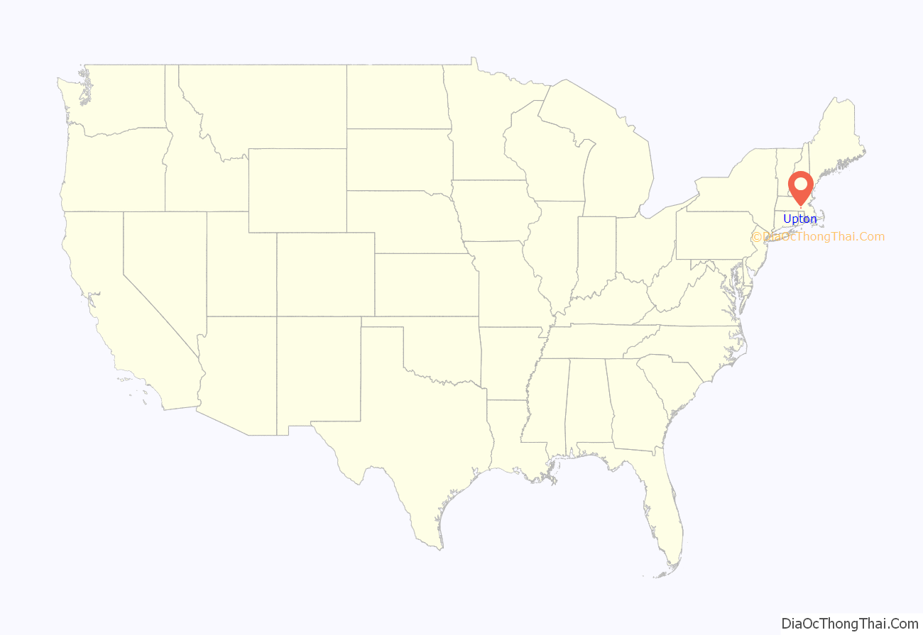 Map of Upton CDP, Massachusetts