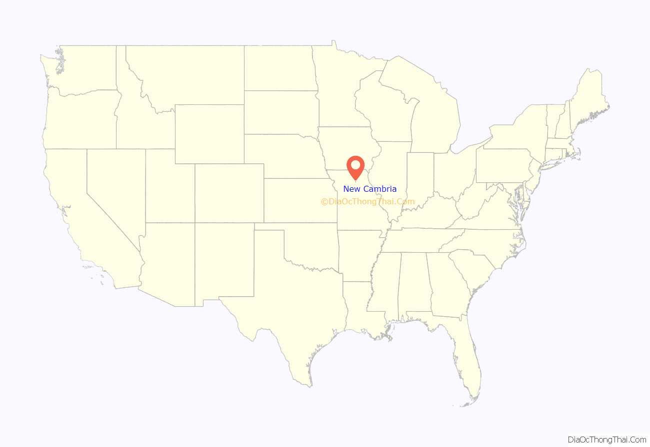 Map of New Cambria city, Missouri