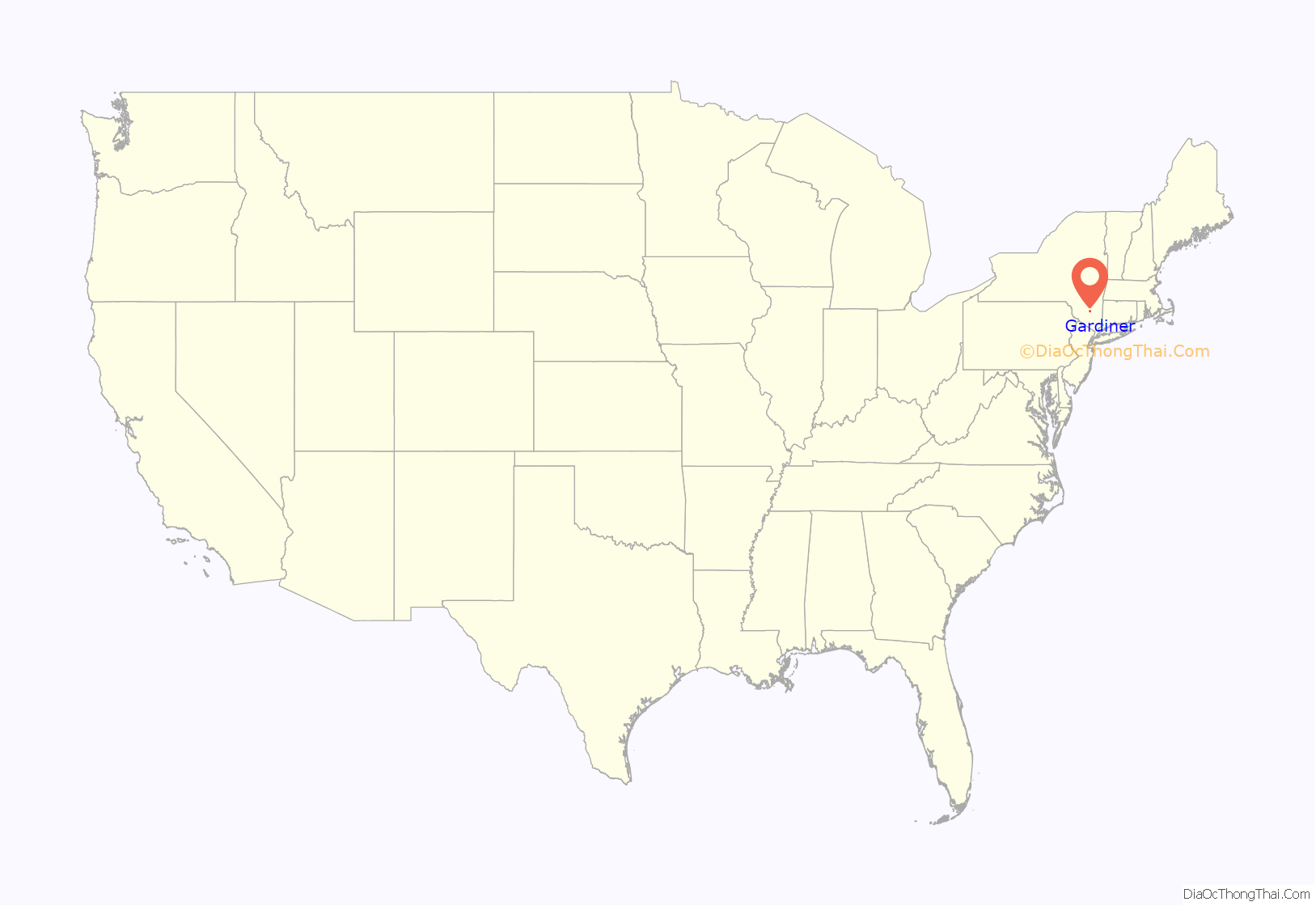 Map of Gardiner CDP, New York