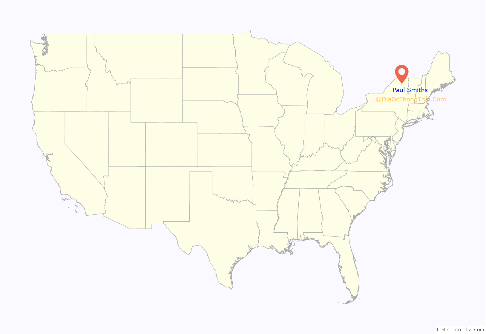 Map of Paul Smiths CDP